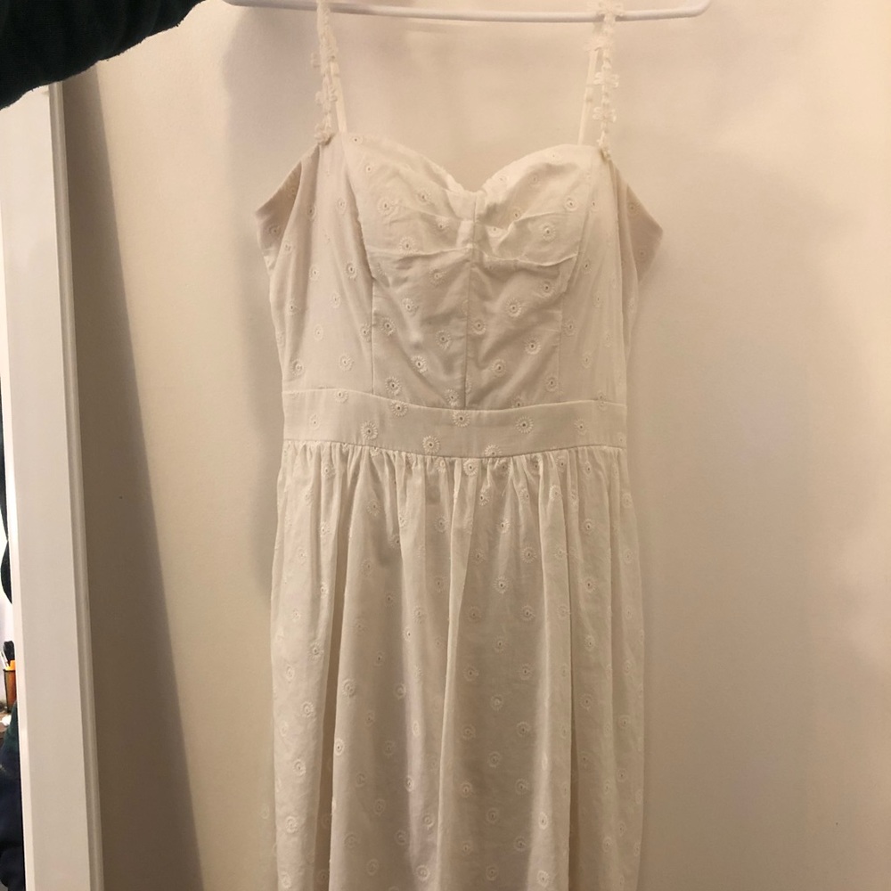 White sundress, graduation dress